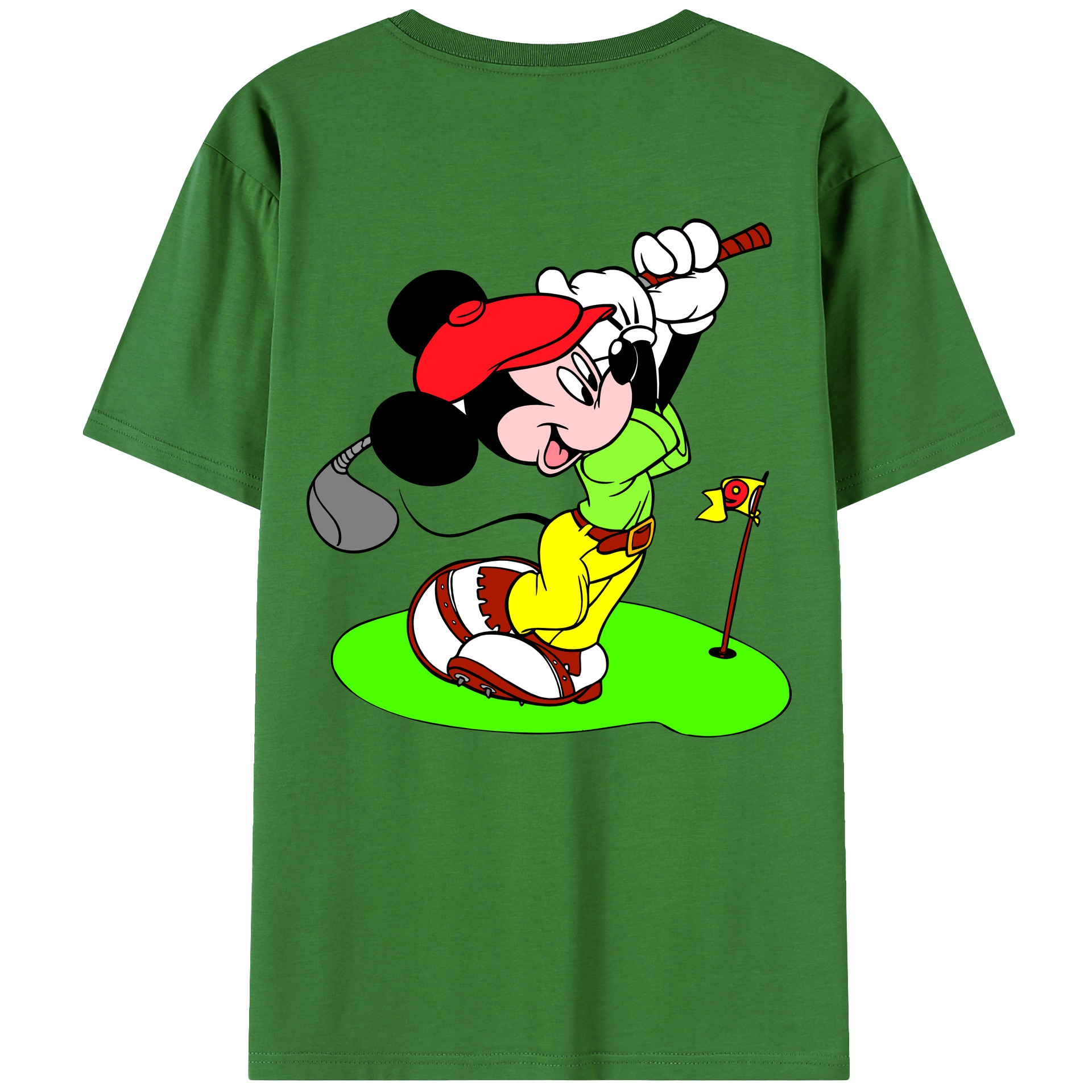 （画像用） ミッキーマウス Mickey Mouse レディース半袖Tシャツ(バックプリント)
